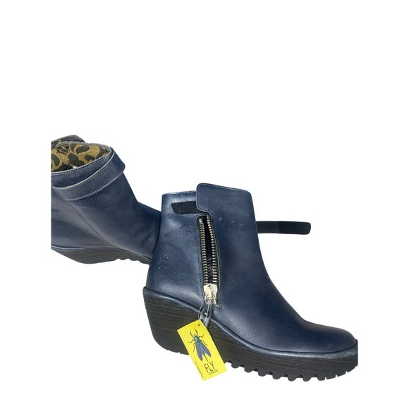 NWT Fly London Yava Ankle Boots EU 41 US 10/10.5 Gray Blue New MSRP$225 - Picture 10 of 16